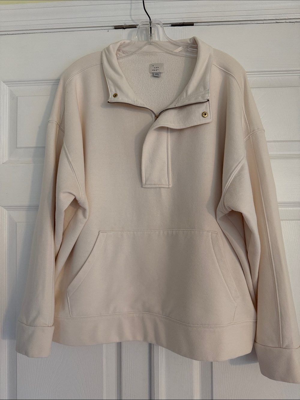 A New Day Cream Quarter-Zip Pullover Sweatshirt